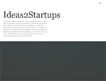 Tablet Screenshot of ideas2startups.com